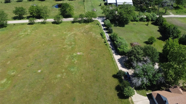 drone / aerial view with a rural view