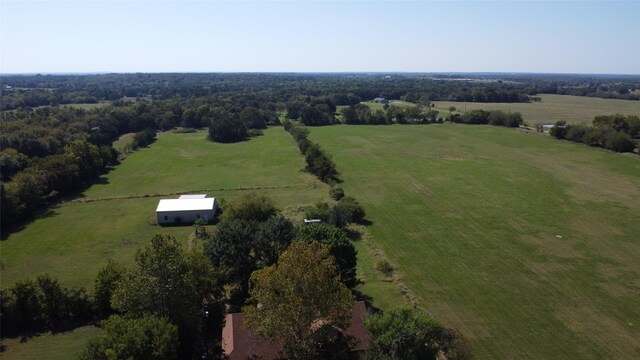 bird's eye view with a rural view