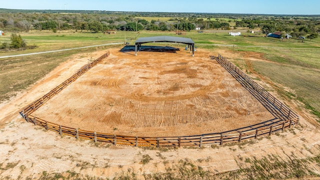 bird's eye view featuring a rural view