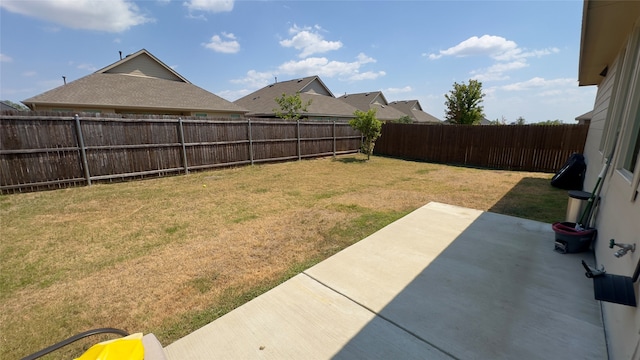 view of yard featuring a patio area