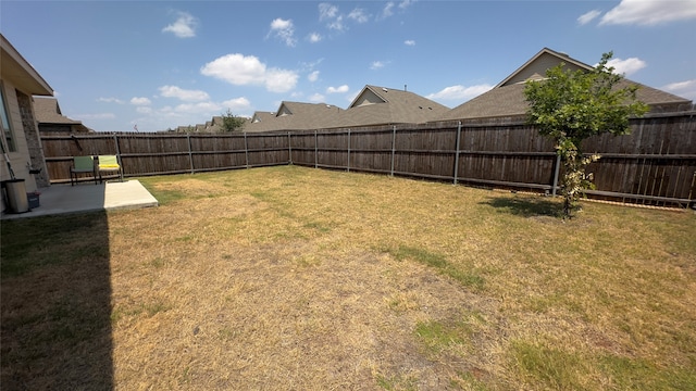 view of yard featuring a patio area