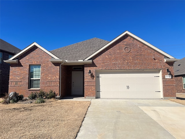 single story home featuring a garage