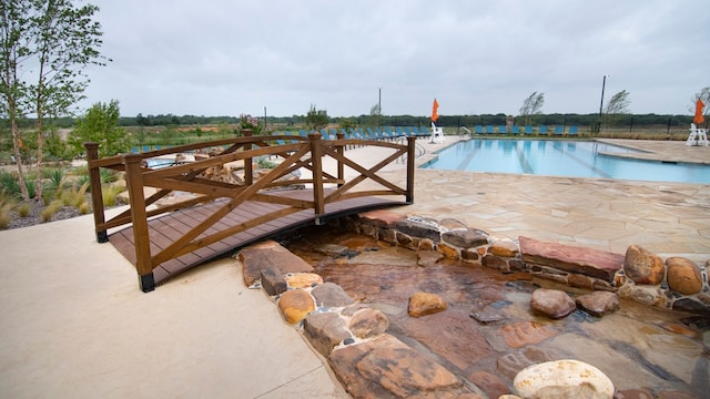 view of pool with a patio