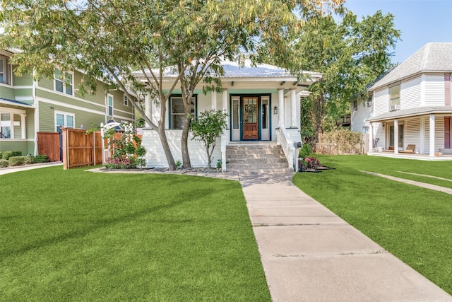 view of front of house with a front yard