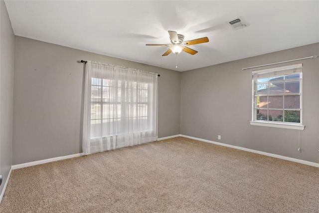 2680 Hubbard St, Paris, TX 75460 - empty room with ceiling fan, baseboards, and carpet floors