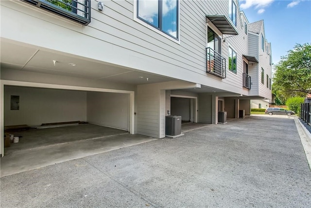 view of home's exterior featuring central AC unit