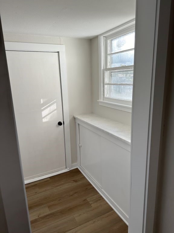 interior space featuring dark wood-type flooring