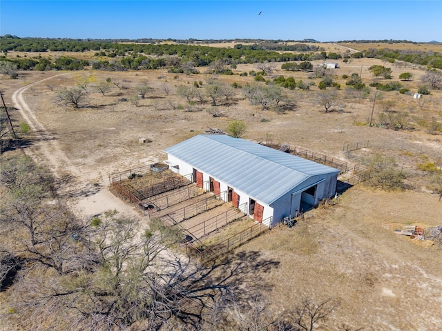 aerial view featuring a rural view