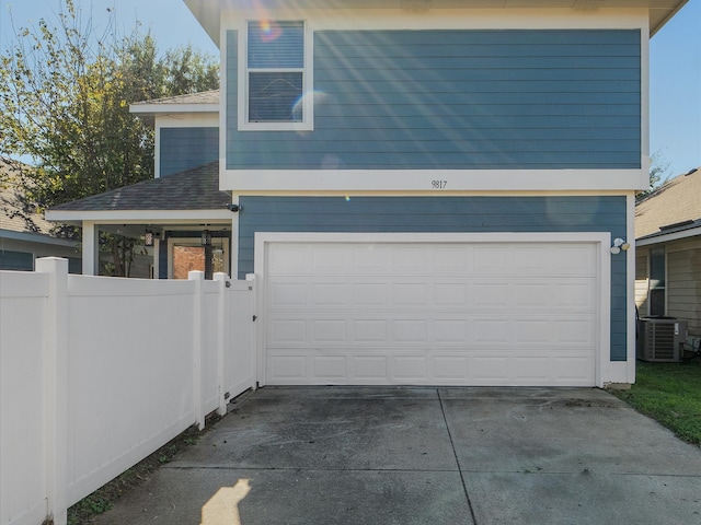 exterior space featuring central air condition unit