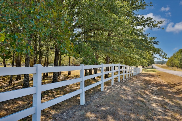 view of yard featuring a rural view