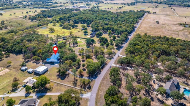 aerial view featuring a rural view