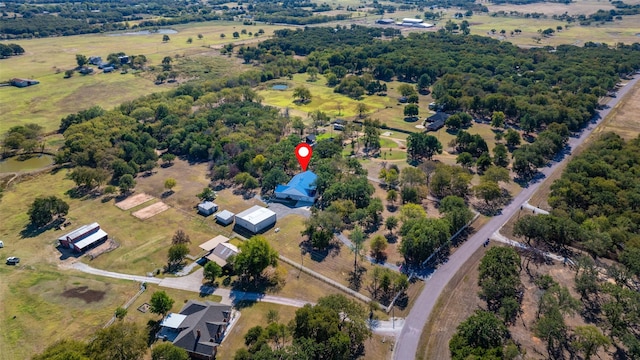 bird's eye view featuring a rural view