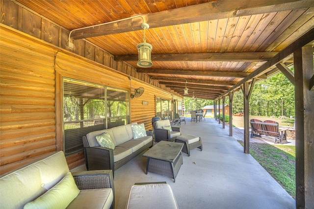 view of patio / terrace with an outdoor hangout area