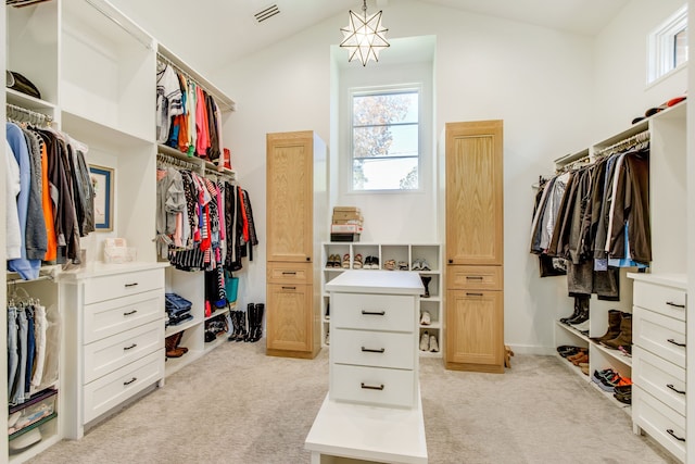 1219 Mohawk Trl, Richardson, TX 75080 - walk in closet with light carpet and lofted ceiling