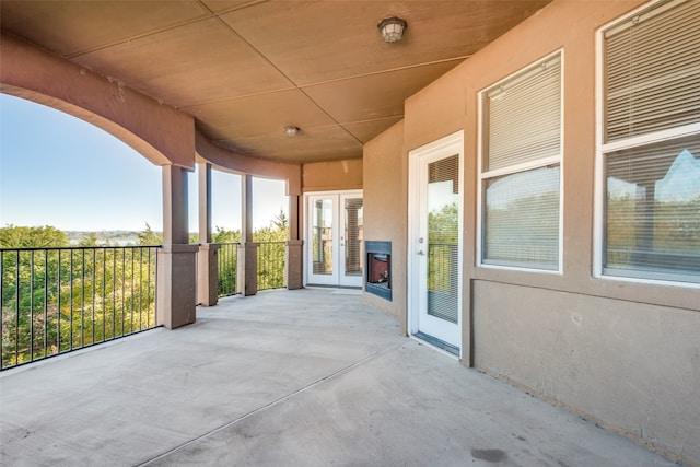 view of patio / terrace featuring french doors