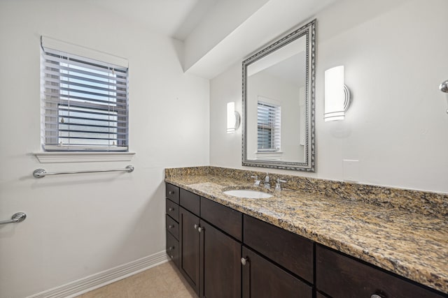 bathroom featuring vanity and tile patterned floors