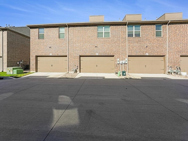 exterior space featuring a garage