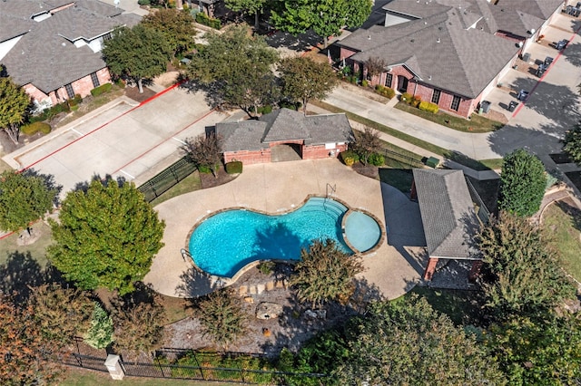 birds eye view of property