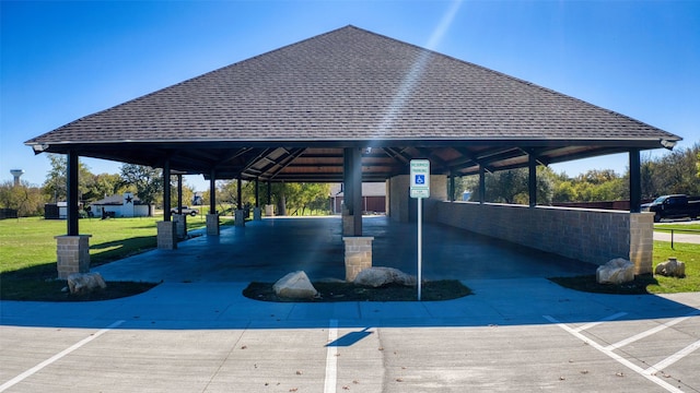 view of community with a gazebo