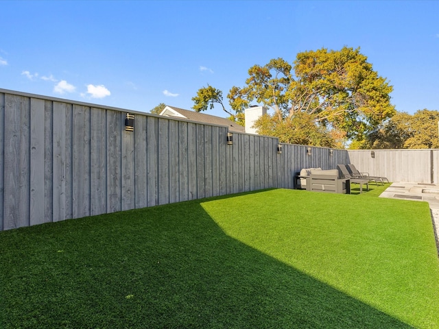 view of yard with outdoor lounge area