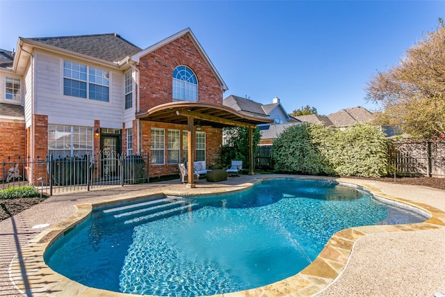 view of pool featuring a patio area