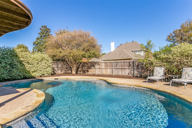 view of pool featuring a patio area