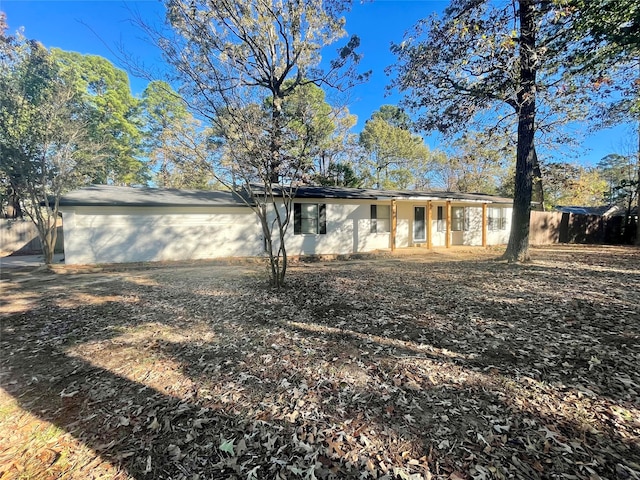 view of single story home