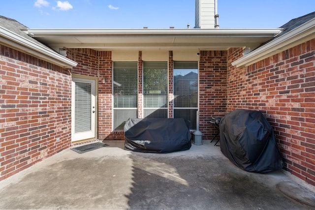 view of patio with grilling area