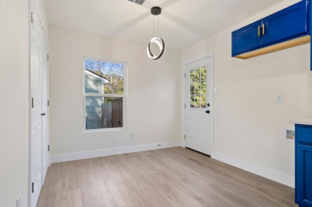 entryway featuring light hardwood / wood-style flooring