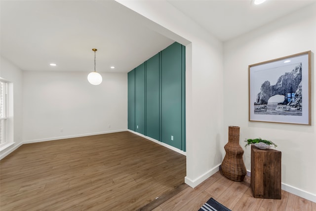 interior space featuring hardwood / wood-style flooring