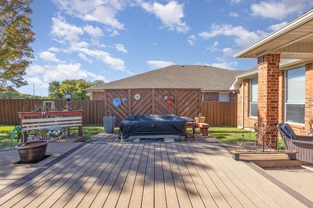 view of wooden terrace