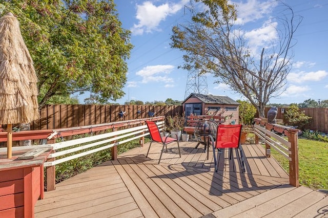 view of wooden deck