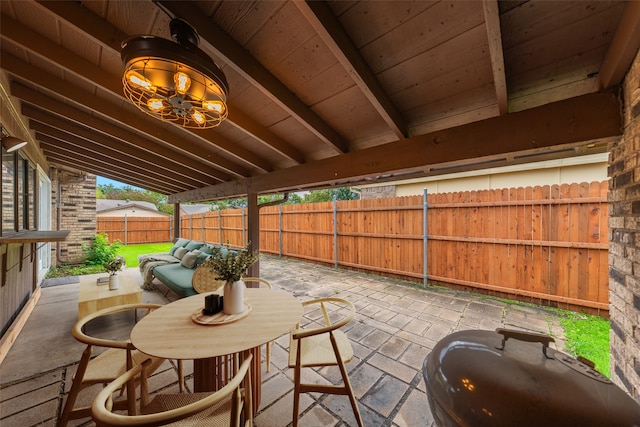 view of patio with outdoor lounge area