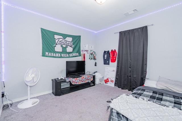 bedroom with carpet floors