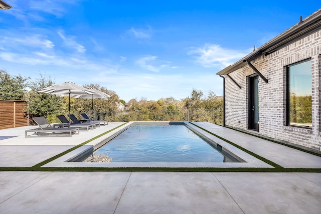 view of pool featuring a patio area