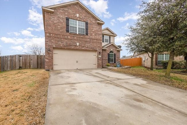 front of property with a garage