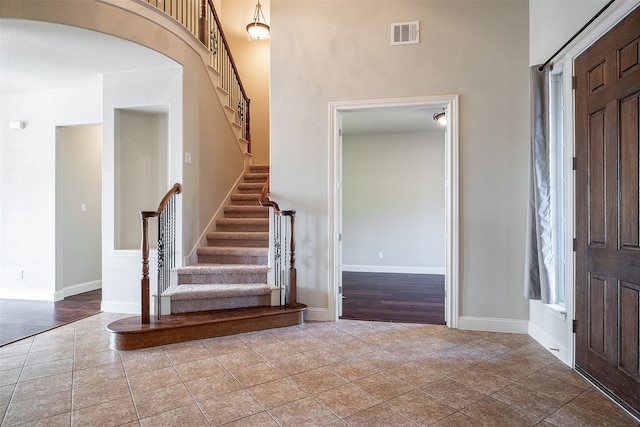 entrance foyer featuring hardwood / wood-style flooring