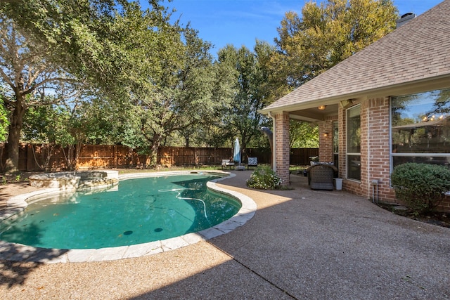 view of pool featuring a patio area