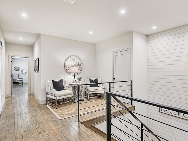 hall featuring wood-type flooring