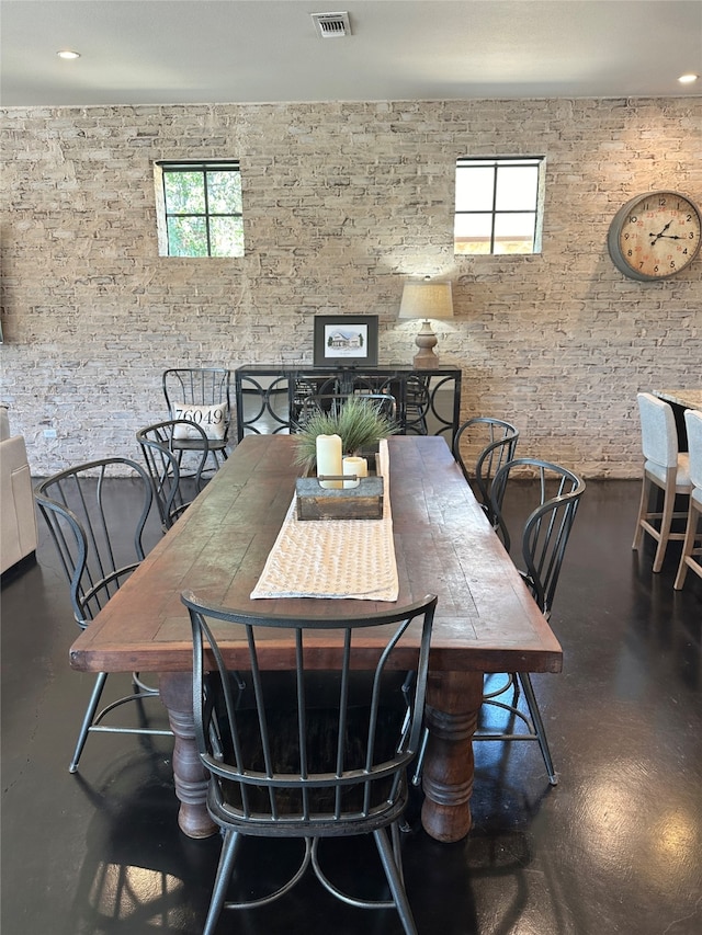 dining space with plenty of natural light