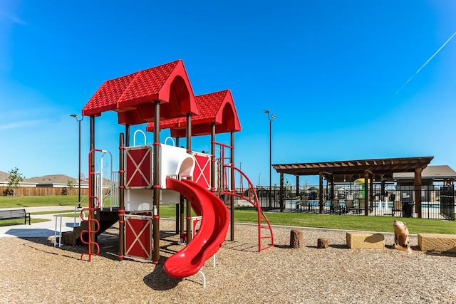 view of jungle gym