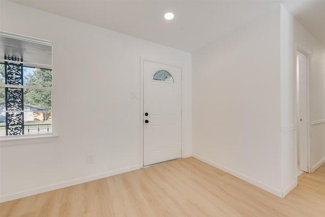 foyer entrance featuring light hardwood / wood-style flooring