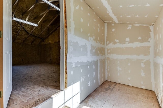 view of unfinished attic