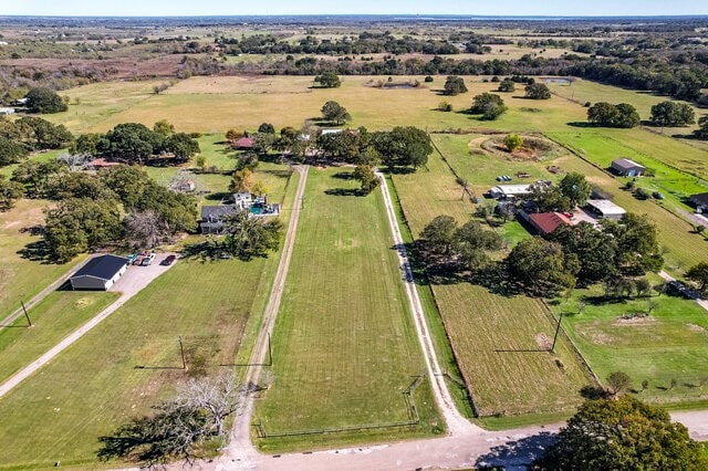 bird's eye view featuring a rural view