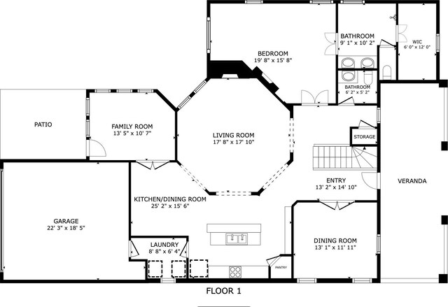 view of front facade with ceiling fan, a balcony, and a porch