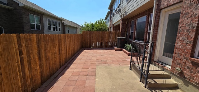 view of patio / terrace with central AC unit