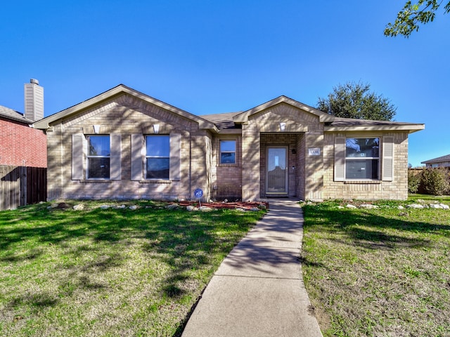 view of front of house with a front yard