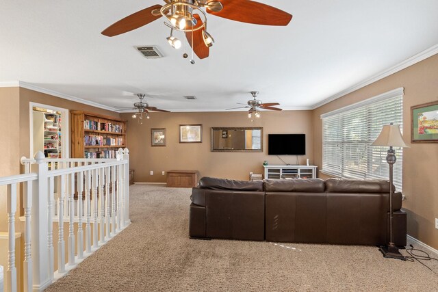 bedroom with lofted ceiling, visible vents, carpet, and multiple windows