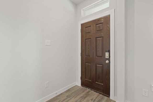 foyer featuring light hardwood / wood-style flooring