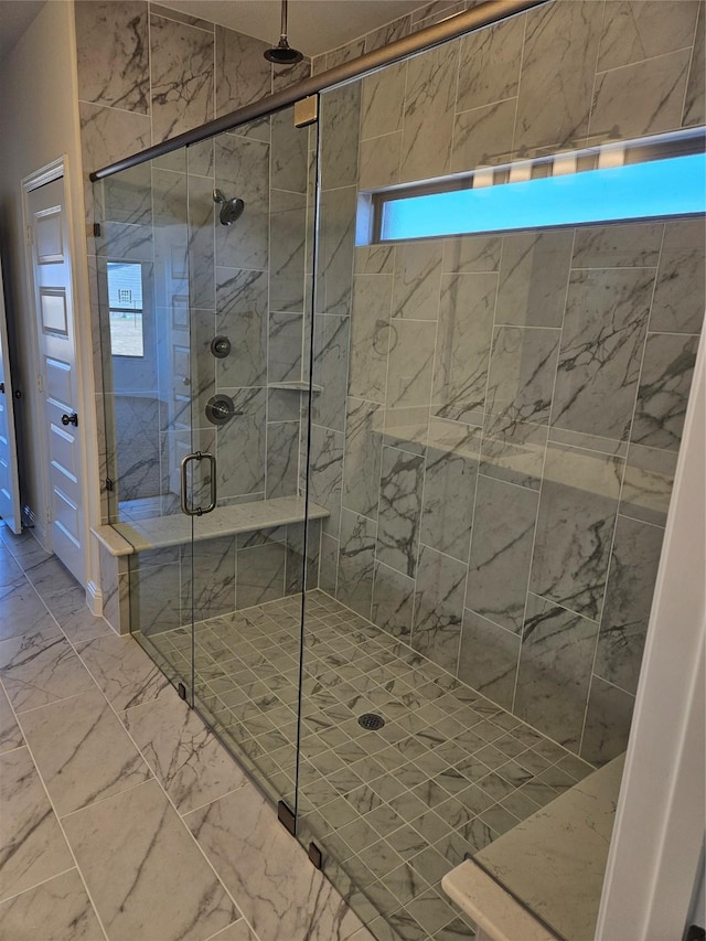 bathroom with walk in shower